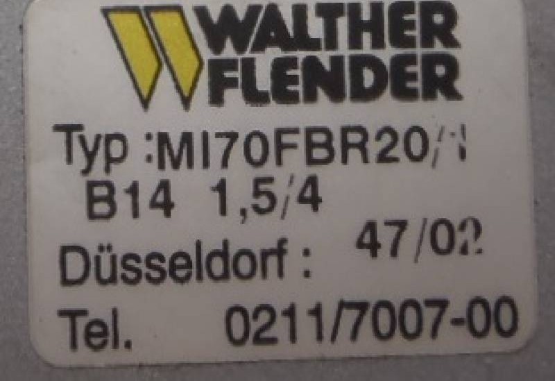 Gear motor FLENDER MI70FBR20/1B14 1,5/4 ( MI70FBR20/1B141,5/4 ) Welle: Ø 28 mm Flansch: Ø 160 mm photo on Industry-Pilot